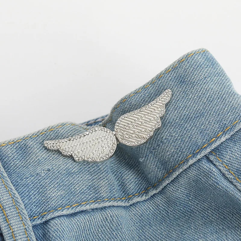 Butterfly Waist Buckle | No-Sew Metal Snap Button Adjuster