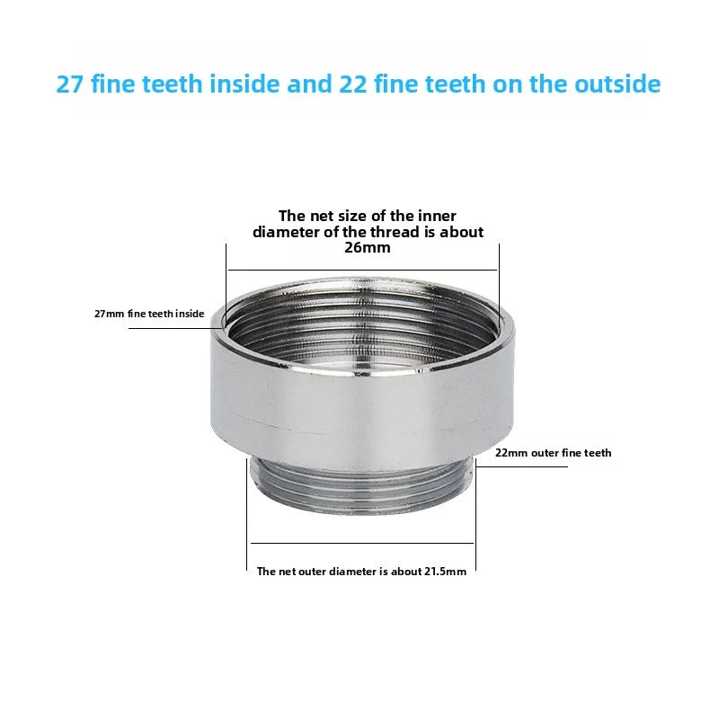 Faucet Thread Adapter 16–32mm Internal & External Fine Tooth