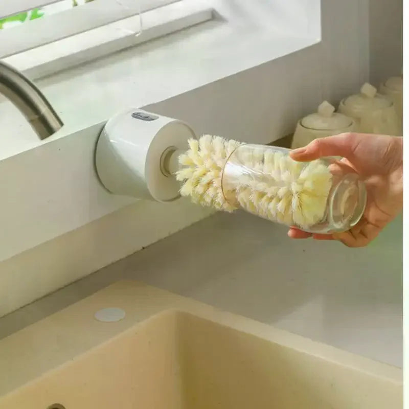 Electric Cup Scrubber & Bottle Brush – 360° Auto Cleaner
