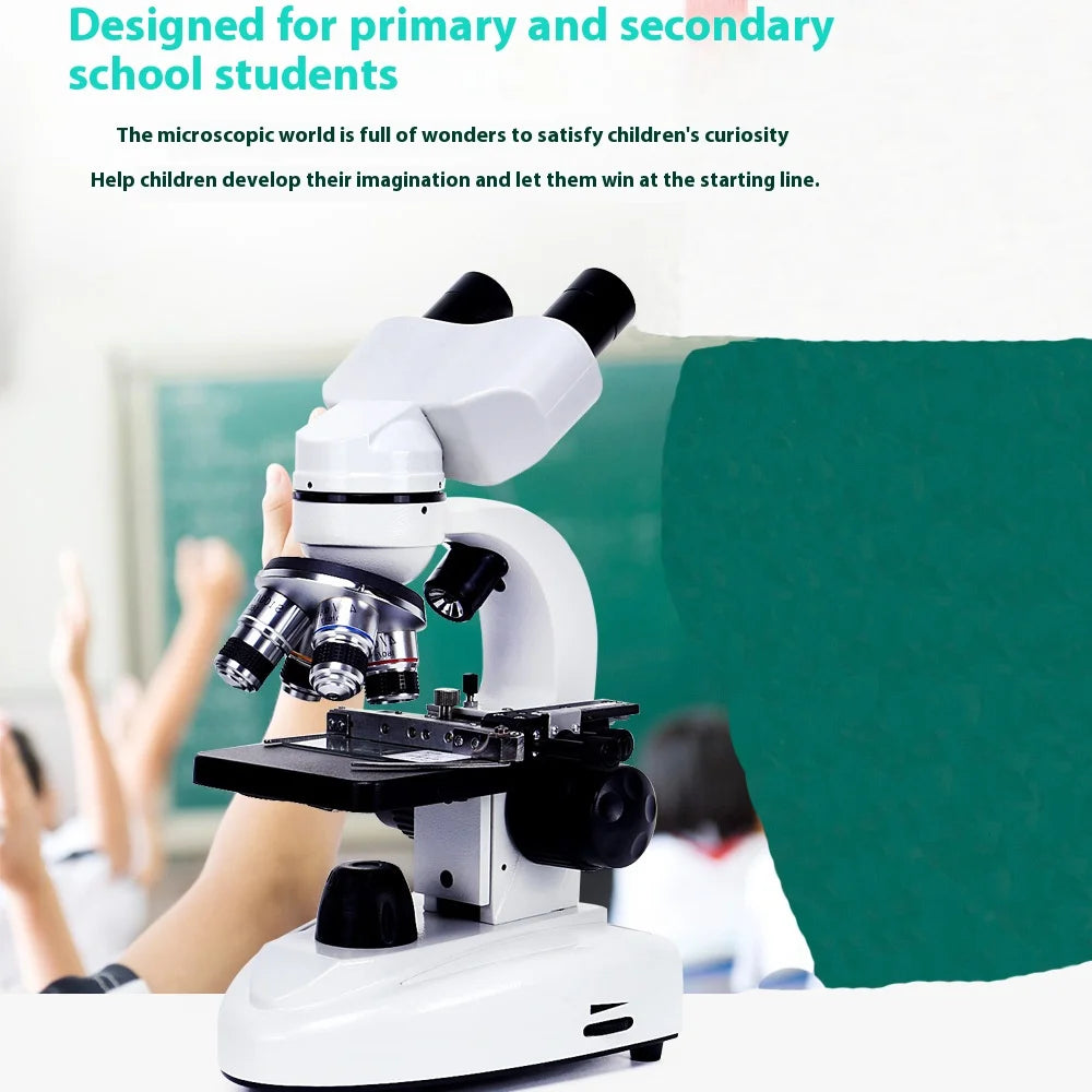 Binocular Biological Microscope 40X-640X Professional Teaching Experimental Microscope Student Interest Cultivation Peaceful Pleasures Health and Wellness
