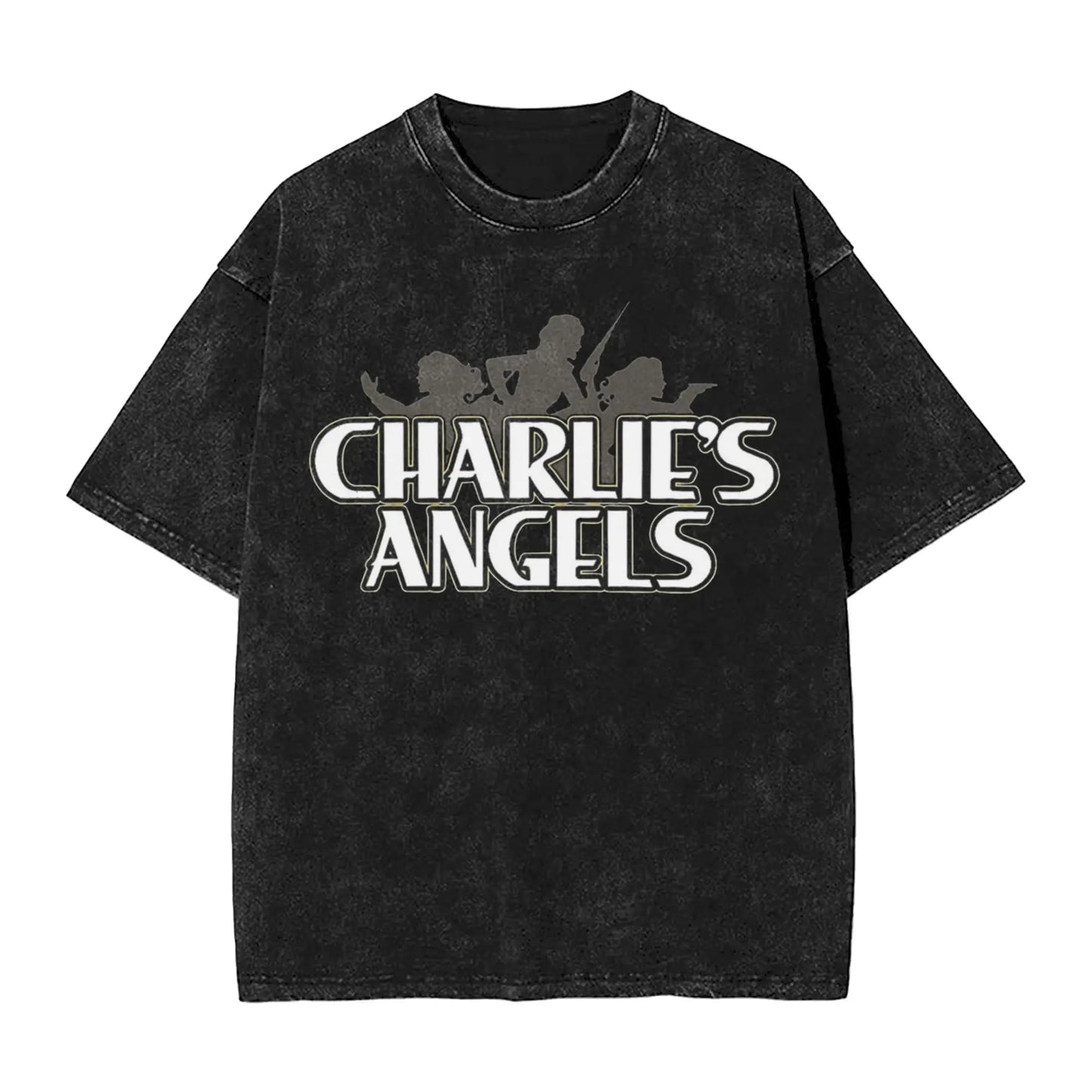 Men Women T-Shirt Charlies Angels Washed T Shirts Fashion Summer Tees Vintage Pattern Casual Clothes Plus Size 2XL Peaceful Pleasures Health and Wellness 4 S