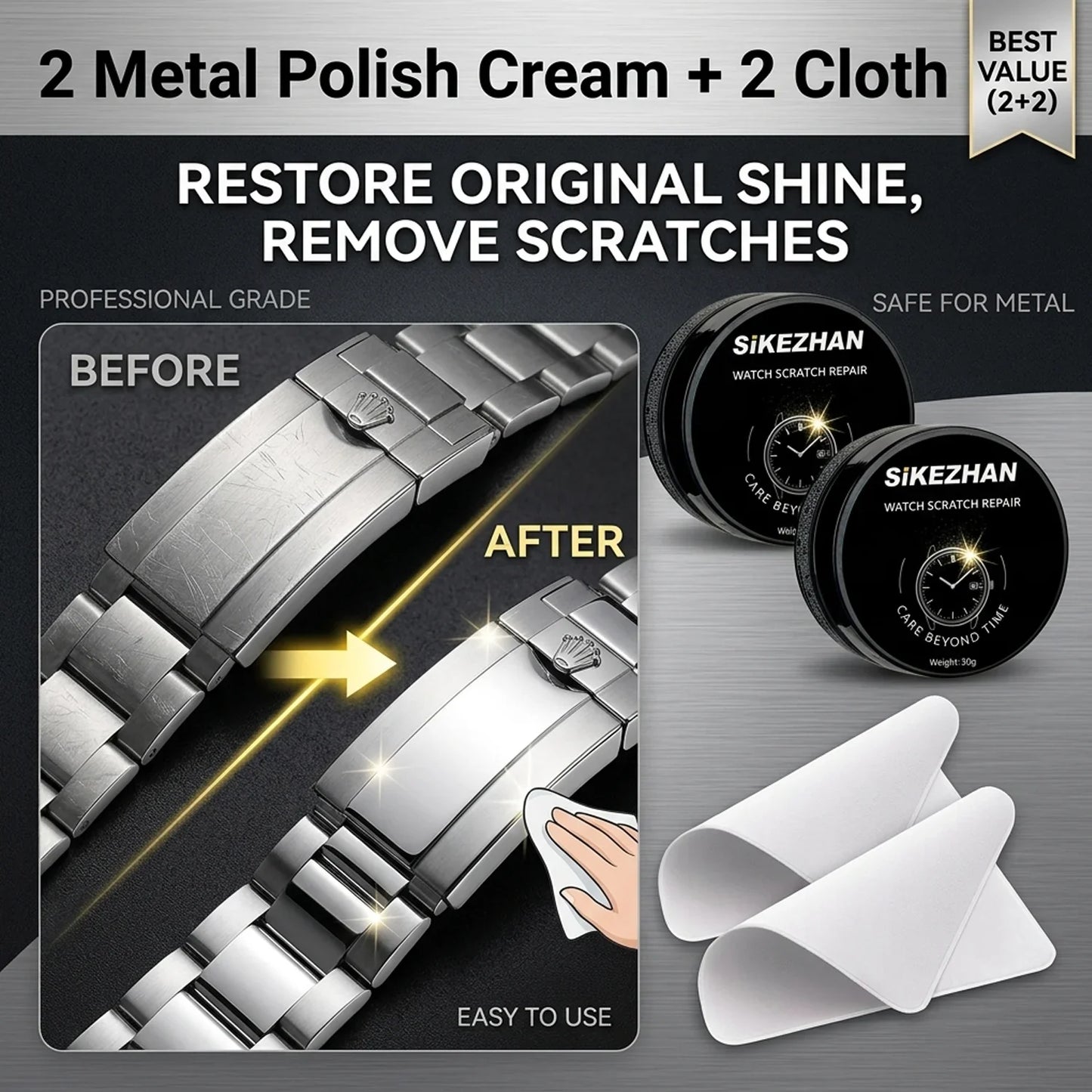 Watch Polish Cream Scratch Remover Kit – Mirror Finish