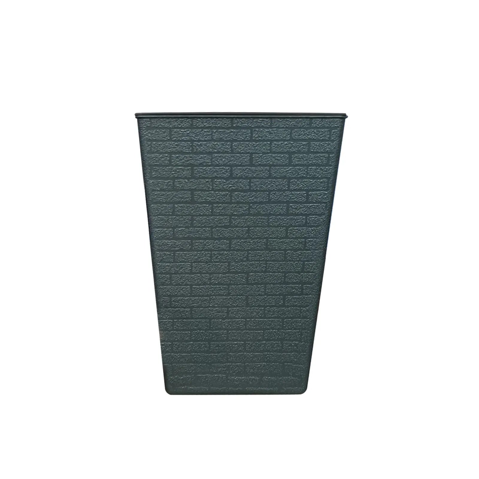 Large Flowerpot Imitation Metal Plastic Tall Planter Garden Accessories Brick Pattern Square Flower Pots With Inlet Watering Peaceful Pleasures Health and Wellness Blue One Size