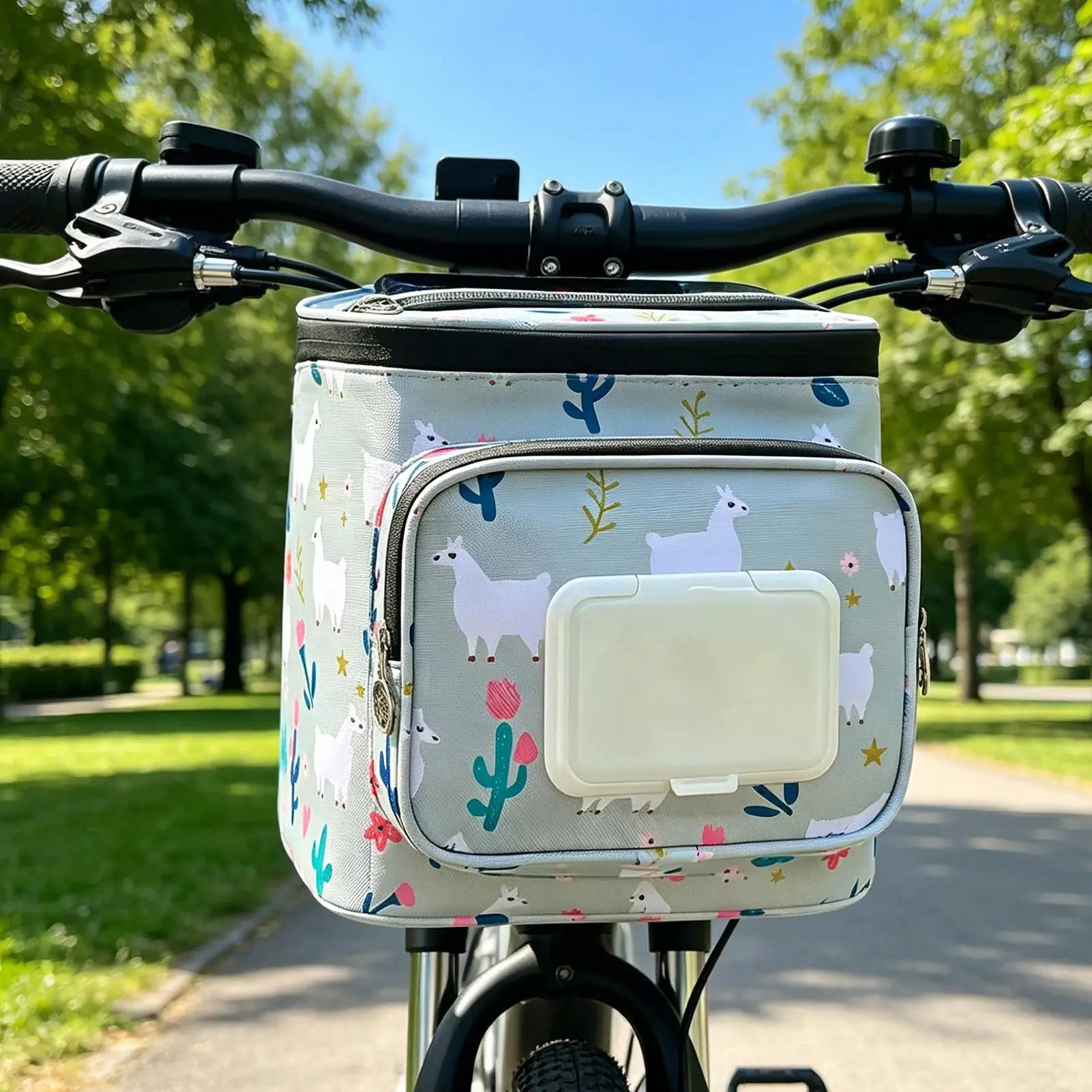 Waterproof Oxford Cloth Kids Bicycle Basket With Zipper For Scooters Tricycles Balance Bikes, Holds Beverages Keys Toys Peaceful Pleasures Health and Wellness