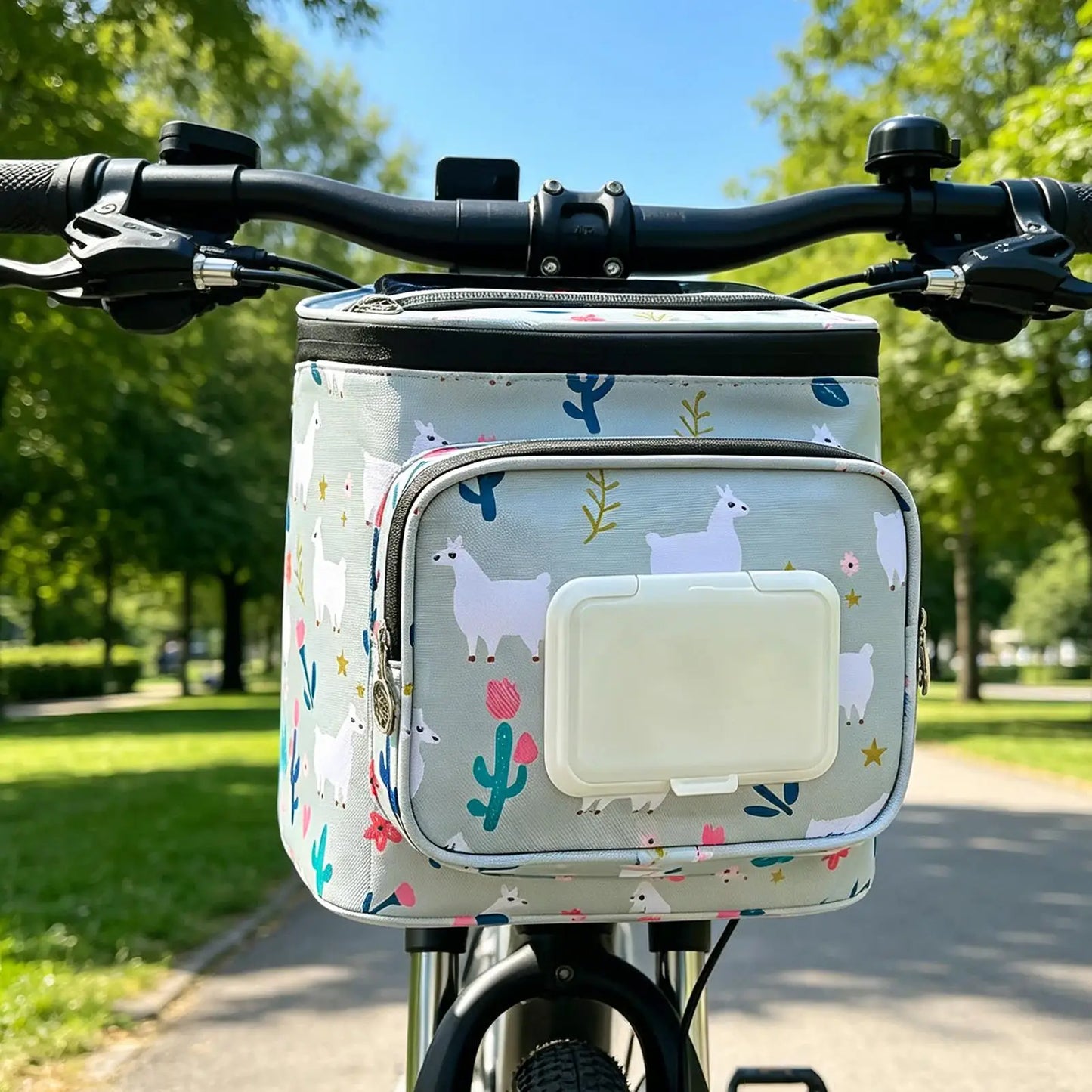 Waterproof Oxford Cloth Kids Bicycle Basket With Zipper For Scooters Tricycles Balance Bikes, Holds Beverages Keys Toys Peaceful Pleasures Health and Wellness