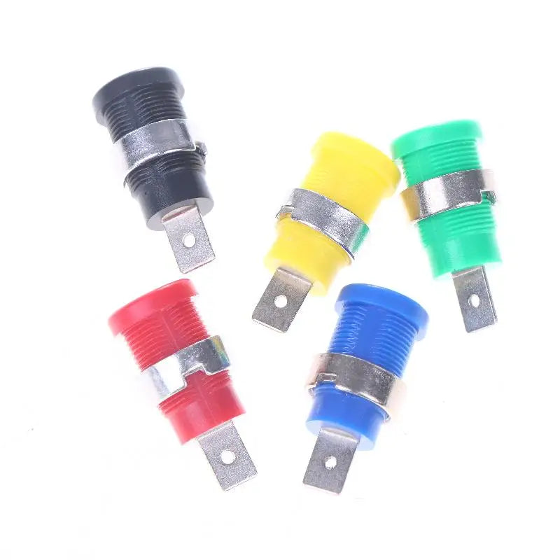 10Pcs Binding Post Adapters Ten For 4mm Banana Female Jack 4mm Banana Plug Connectors Panel Mount Socket Peaceful Pleasures Health and Wellness