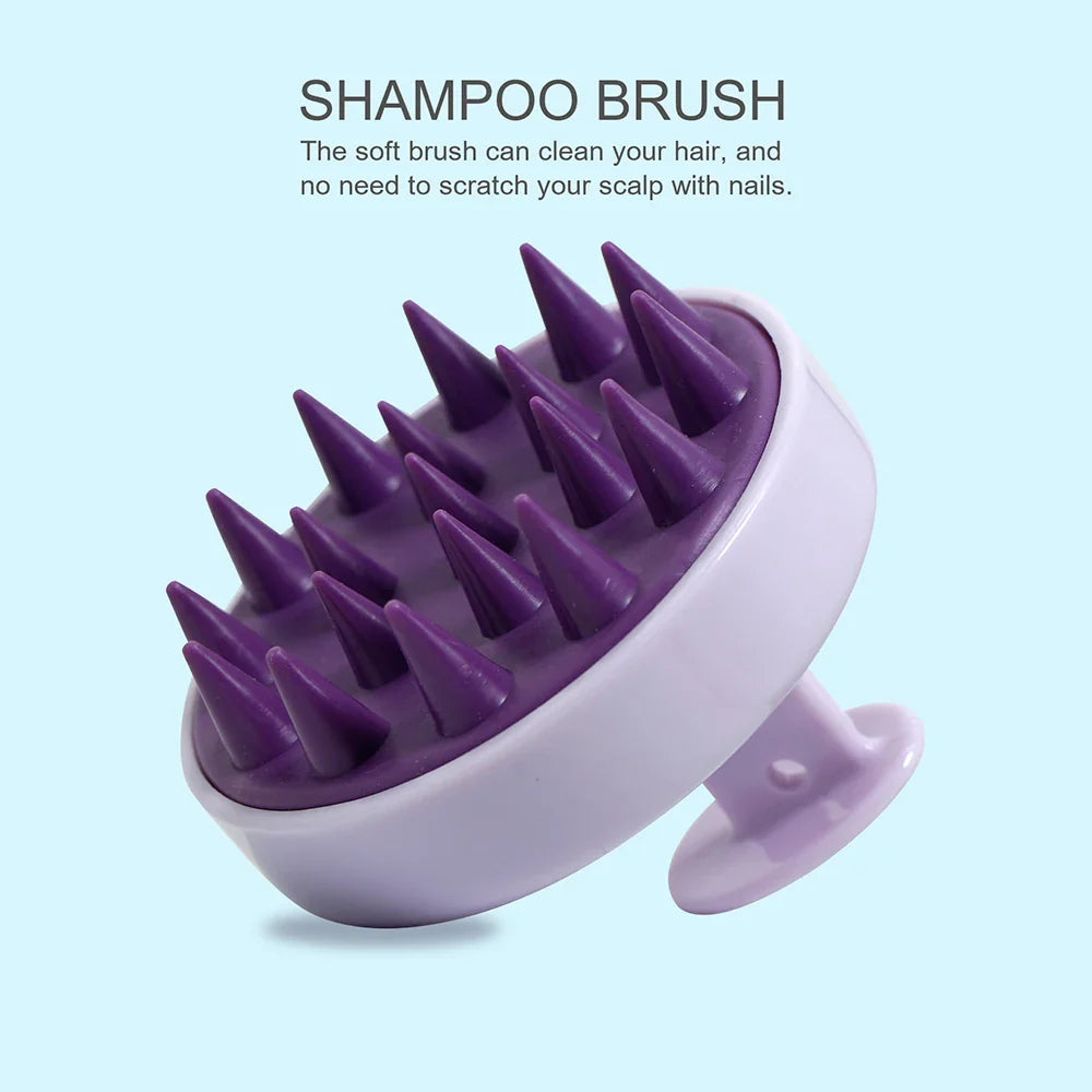 Silicone Scalp Massage Brush & Shampoo Scrubber