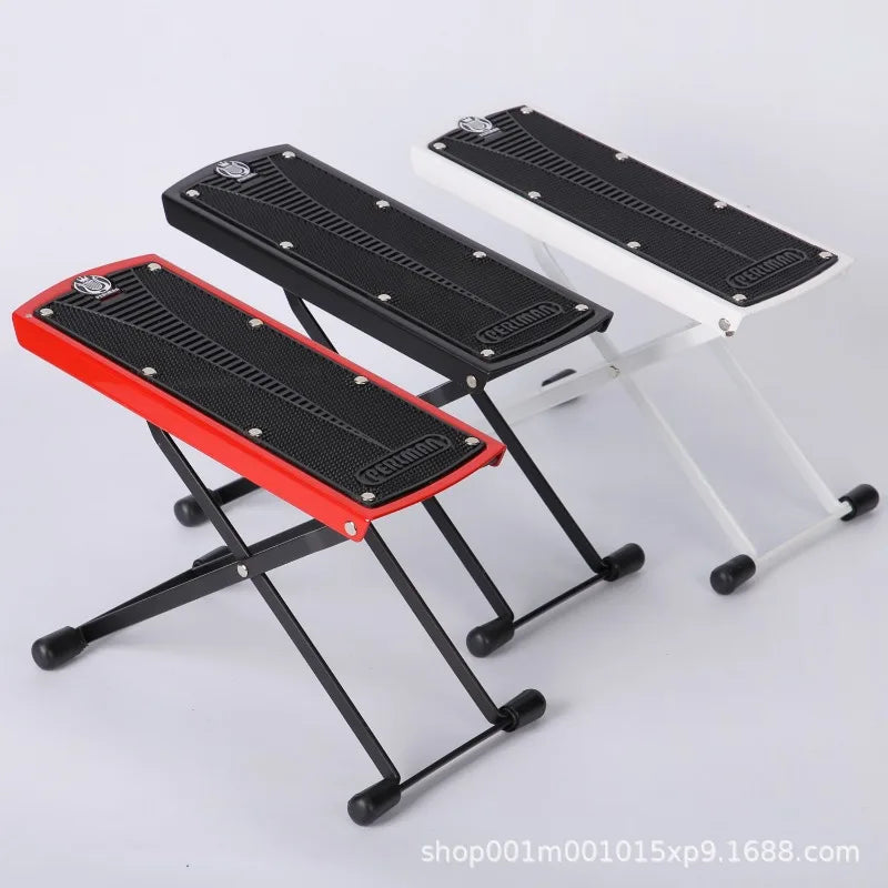 Foldable Non-slip Rubber Guitar Footstool Stand Foot Rest 6 Position