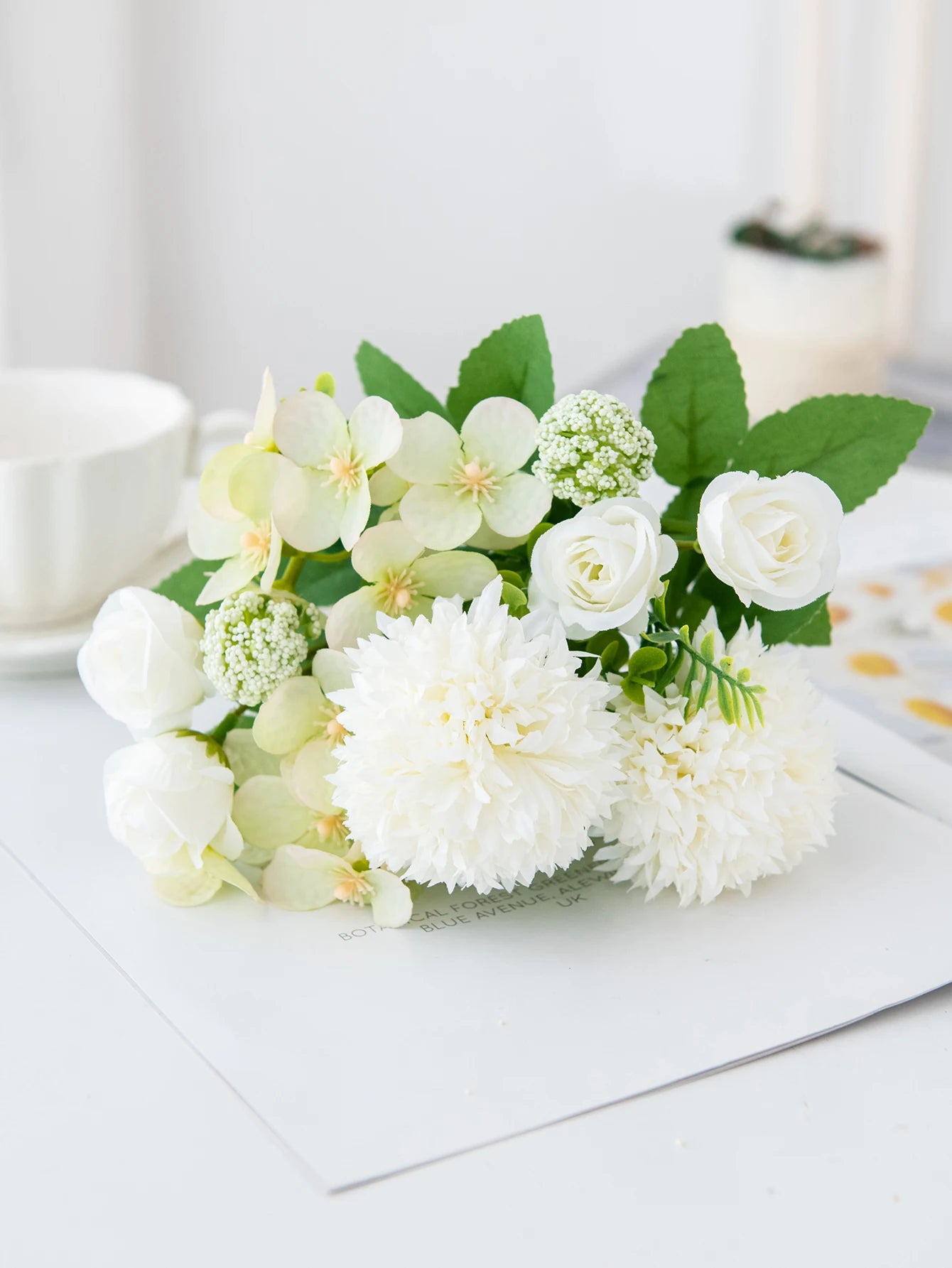 Silk Artificial Rose & Chrysanthemum Bouquet | Wedding Home Decor