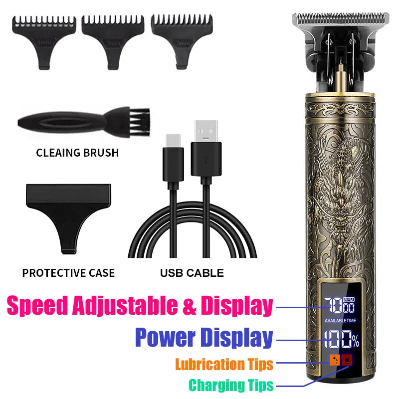XMSJ Cordless Hair Clippers & Zero-Gap Beard Trimmer for Men