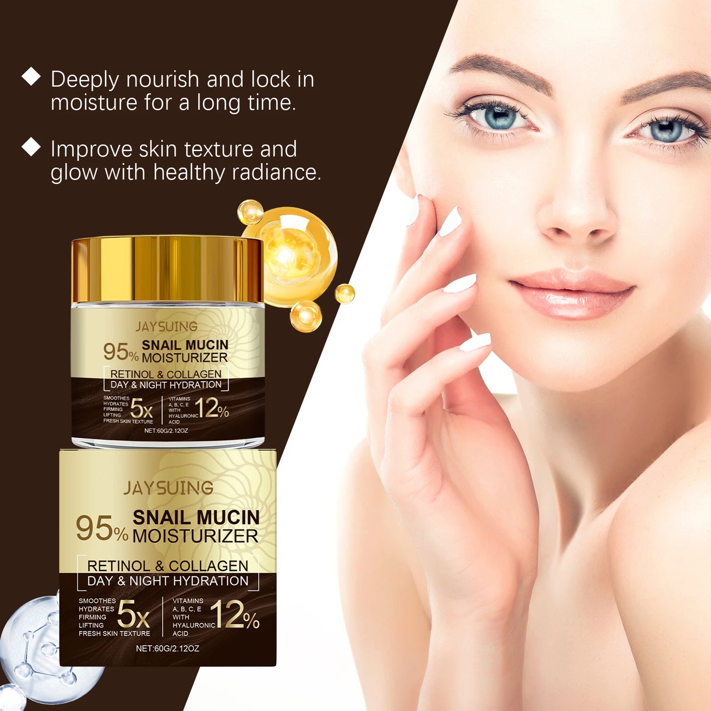 Jaysuing Snail Collagen Face Cream – Firming Moisturizer 60g