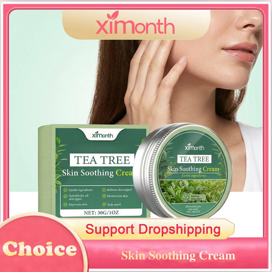 Tea Tree Soothing Cream Hydrating Stabilizing Repair Barrier Protection Brightening Shrink Pores Smooth Refreshing Moisturizer Peaceful Pleasures Health and Wellness