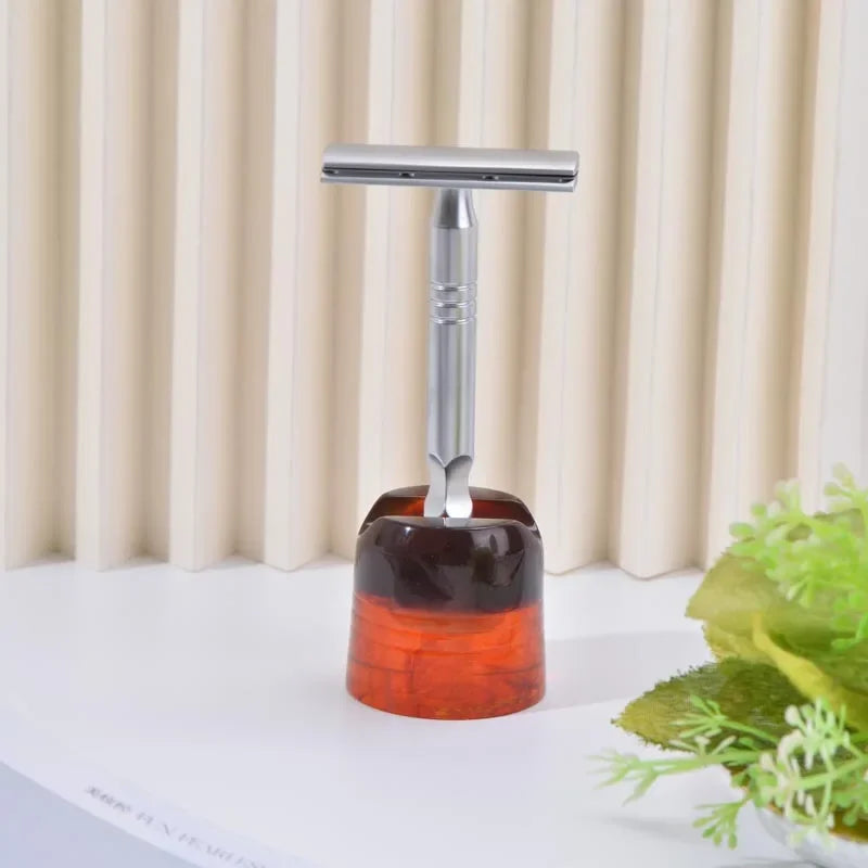 2026 New Arrival！YAQI Moka Express Resin Mens Shaving Razor Holder Stand Peaceful Pleasures Health and Wellness