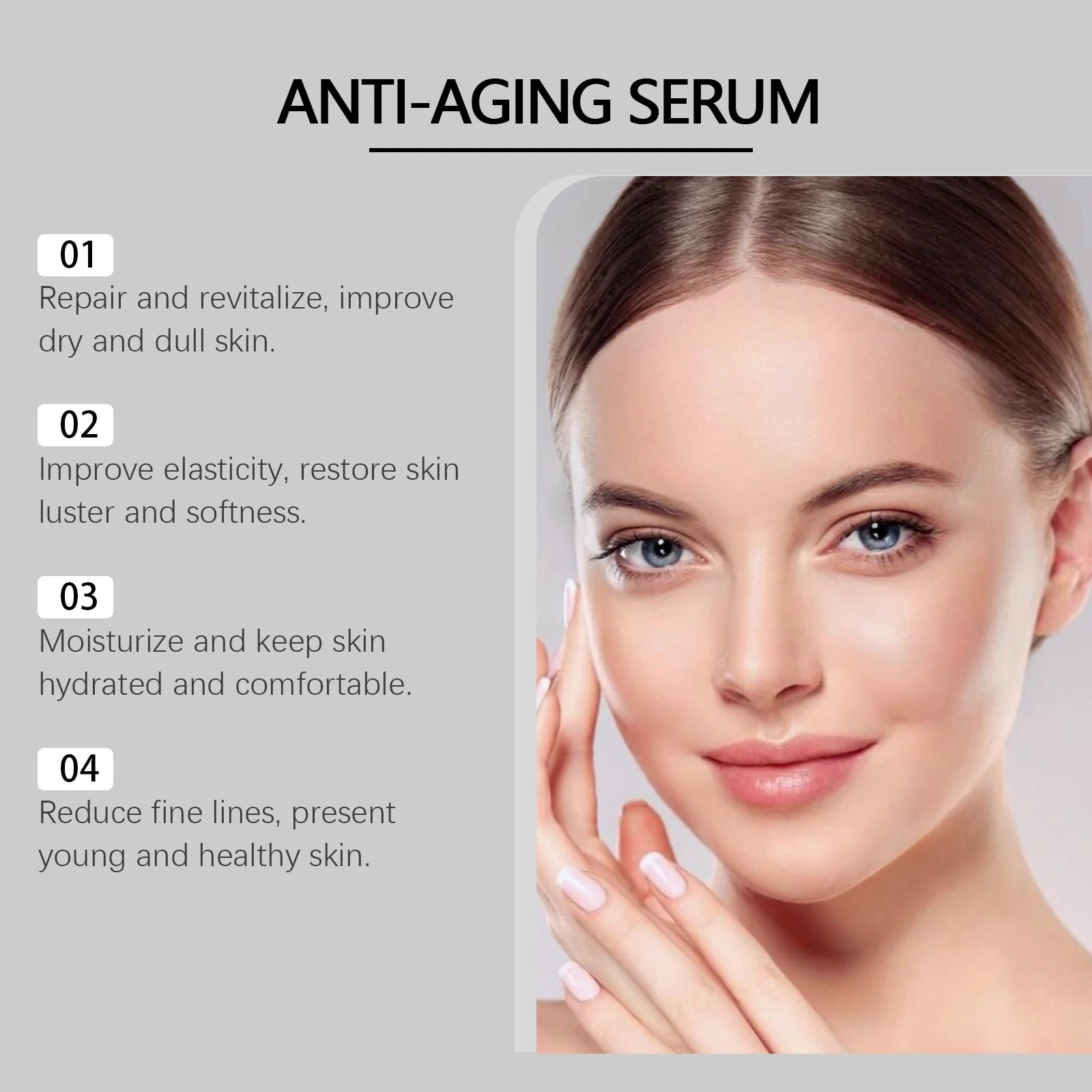 Snail Anti Aging Serum Reduce Wrinkle Firming Fade Fine Lines Repair Damaged Skin Lifting Rejuvenation Moisturizing Face Essence Peaceful Pleasures Health and Wellness