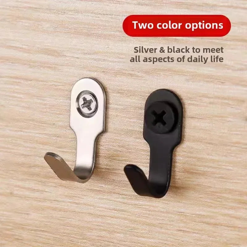 Stainless Steel U-Hooks with Screws | Wall Hangers for Home