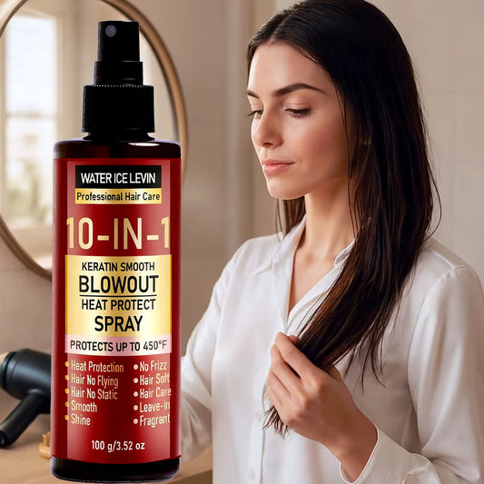 10-in-1 Keratin Heat Protect Spray | Anti-Frizz, 450°F Heat Protect Spray Peaceful Pleasures Health and Wellness