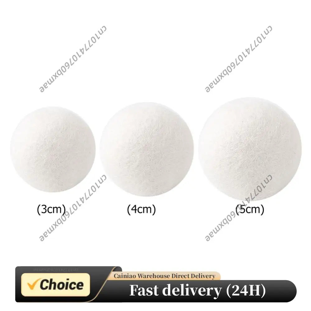 1-10pcs Reusable Wool Dryer Balls Clothes Softener Laundry Fleece Dryer Ball Kit Home Clothes Dryer Washing Machine 3/4/5cm Peaceful Pleasures Health and Wellness