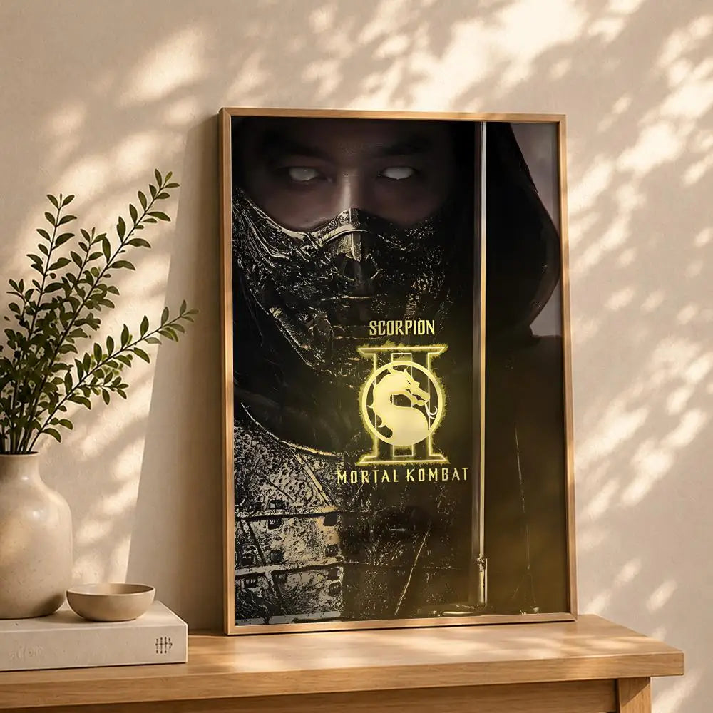 Mortal Kombat Movie Poster – HD Self-Adhesive Waterproof Wall Art Wall Art Poster Peaceful Pleasures Health and Wellness