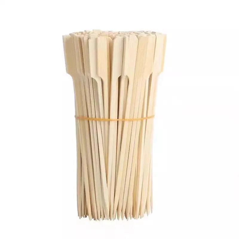 100/200PC Disposable Bamboo Skewer Sticks – BBQ, Fruit & Party