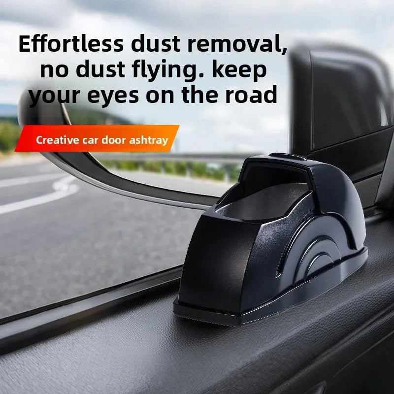 Car Ashtray Door Style Smokeless Ash Tray With Lid Portable Auto Truck Trash Bin Garbage Can Stainless Steel Liner Accessory Peaceful Pleasures Health and Wellness