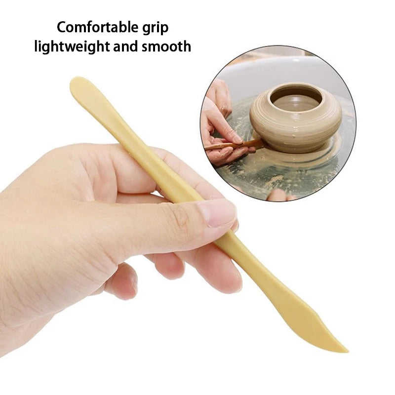 10 Pcs Clay Sculpture Tool Set Carving Diy Wooden /Plastic Pottery Knife Tools For Lovers Ceramice Art Craft Shaping Clay Strip Peaceful Pleasures Health and Wellness