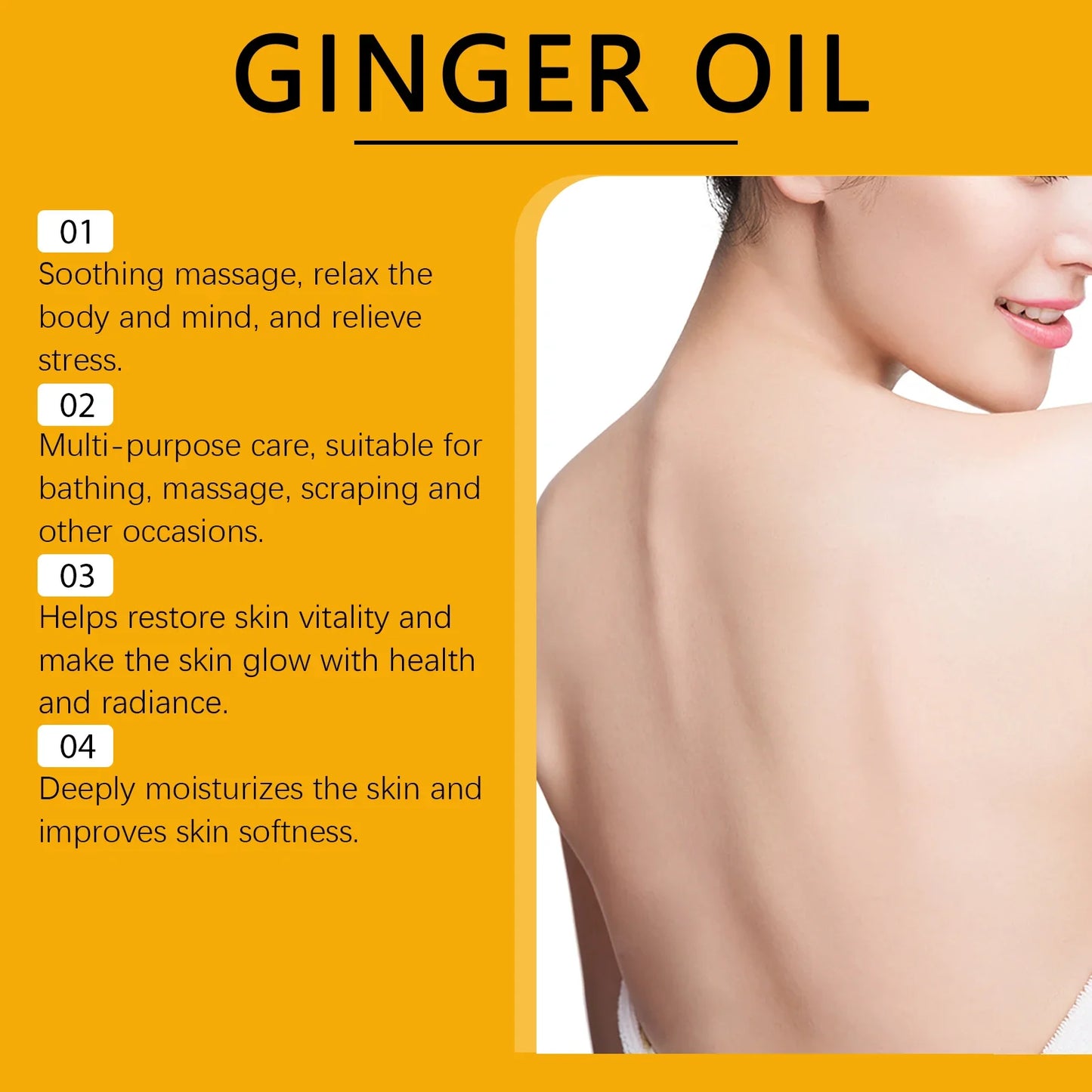 OceAura Ginger Body Massage Oil – Moisturizing & Tightening 100ml