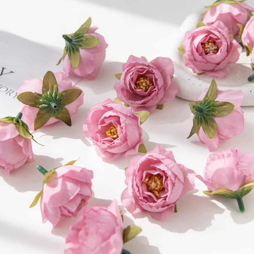 Artificial Silk Rose Flower Heads 10/20pcs – Multicolor Decor