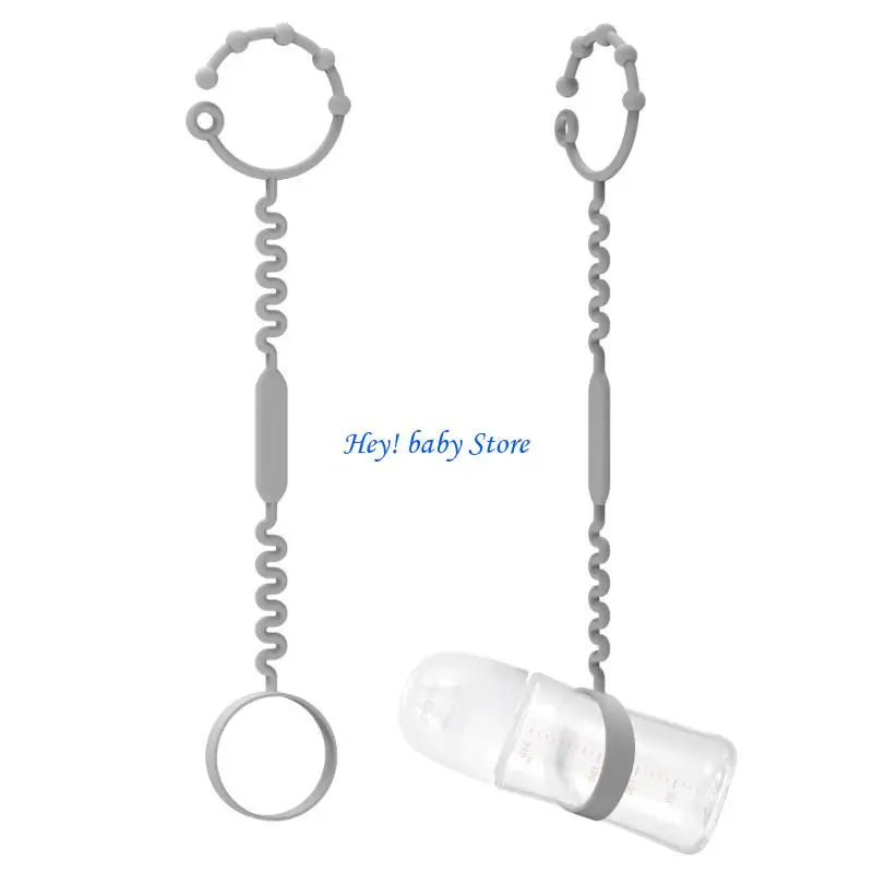 Silicone Baby Bottle & Pacifier Harness Strap for Strollers