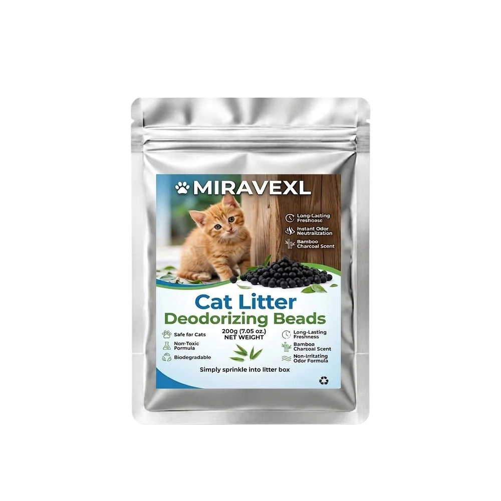 MIRAVEXL Activated Carbon Cat Litter Deodorizing Beads 200g