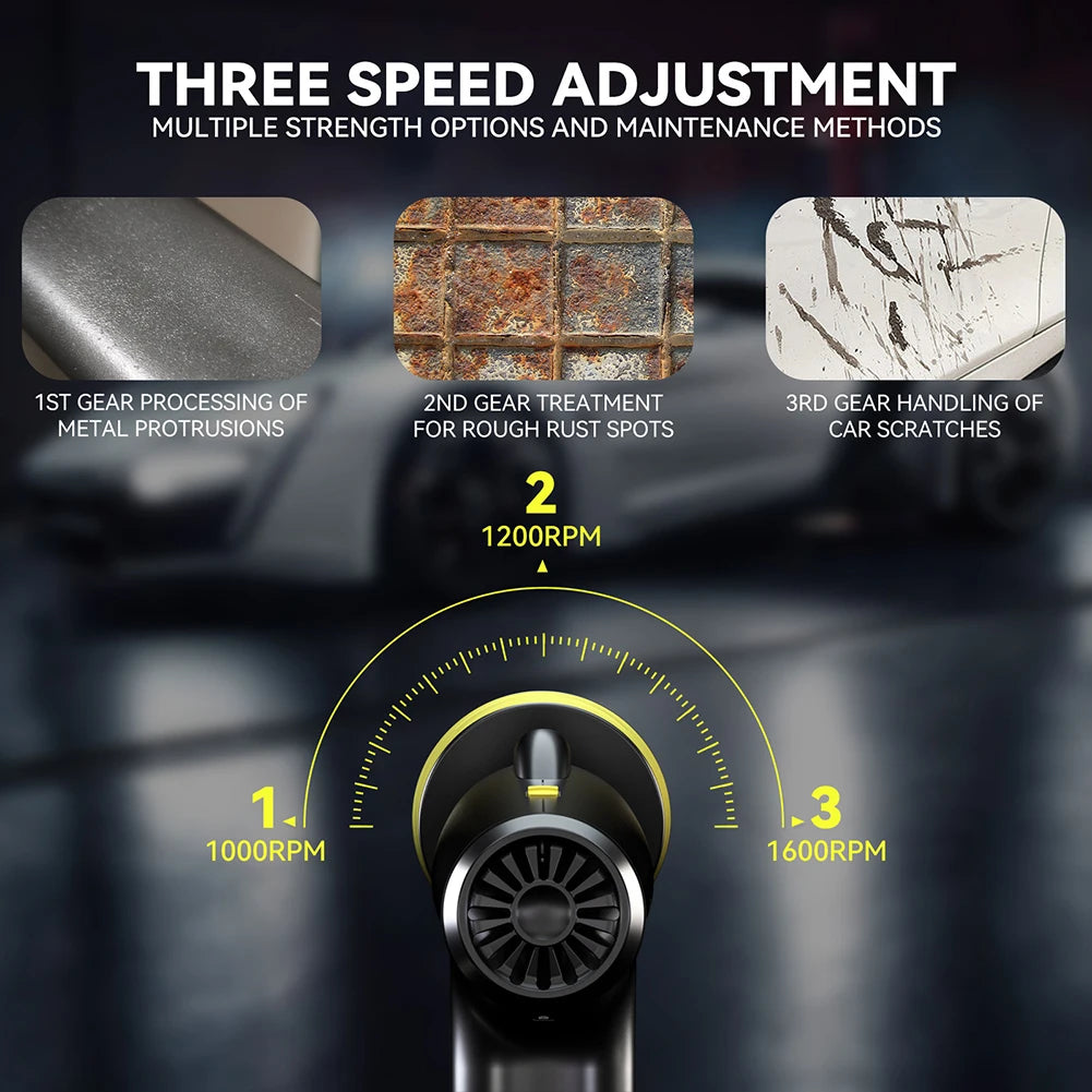 Car Polishing Machine With Adjustable 3-Speed Wireless Waxing Machine For Cleaning Waxing Repairing Car Parts Electric Tools Peaceful Pleasures Health and Wellness