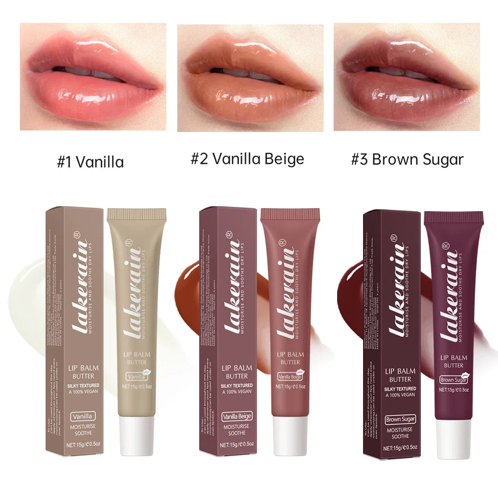 3-Pack Crystal Butter Lip Gloss & Balm Set – Moisturizing Tint