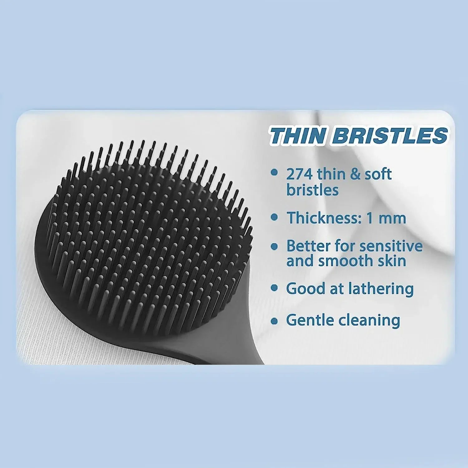 Long Handle Silicone Bath Brush – Dual-Sided Body Exfoliator Bath & Body Brush Peaceful Pleasures Health and Wellness
