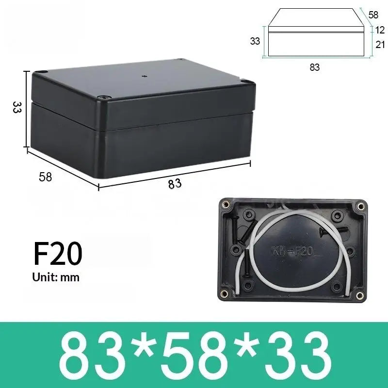 New 1/3Pcs Plastic Electronic Project Instrument Case IP65 Waterproof Black Junction Box Outdoor Container Power Enclosure Tools Peaceful Pleasures Health and Wellness B 83x58x33mm 3pcs