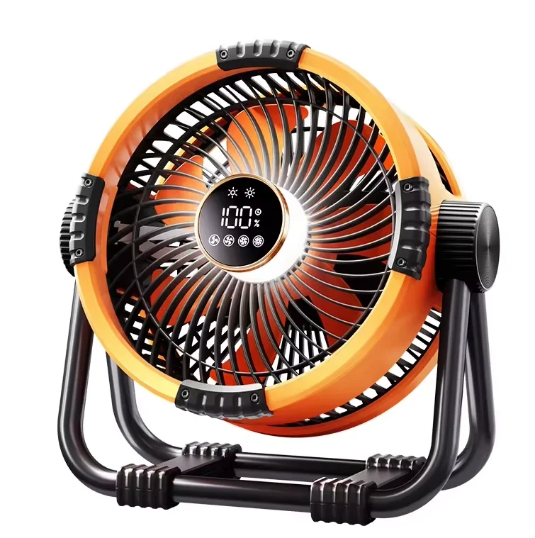 Multifunctional Outdoor Camping Fan Light Rechargeable Ceiling Fan with 3-speed Night Light and Power Bank Portable Fan Peaceful Pleasures Health and Wellness as show