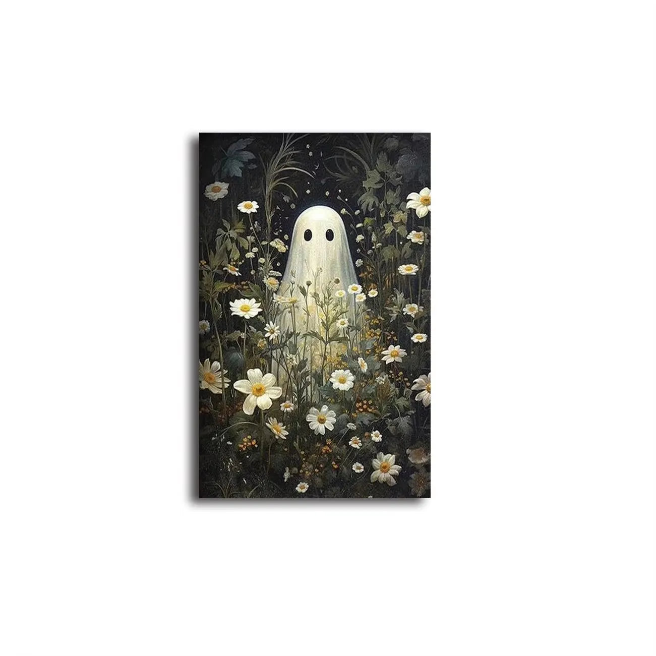 Halloween Cute Ghost Forest Canvas Poster | Wall Art Décor