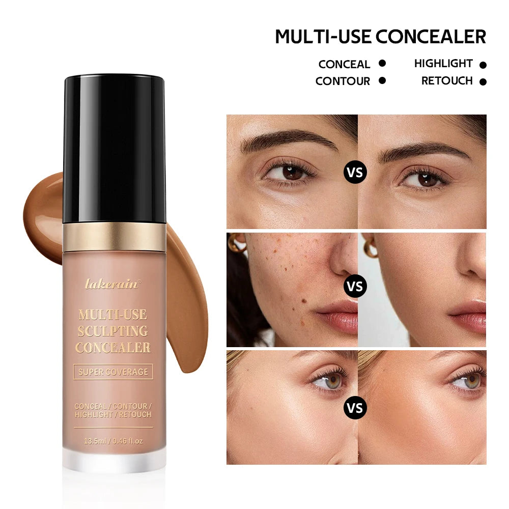 Long-lasting Coverage Concealer Matte Foundation Multi-Use Cream Oil Free Highlight and Retouch Face Makeup Products for Women Peaceful Pleasures Health and Wellness