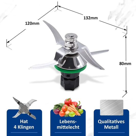 Stainless Steel Blender Blade Cooking Machine Accessories Is Suitable for Thermomix TM5/TM6/TM31 Universal Knife Set Peaceful Pleasures Health and Wellness