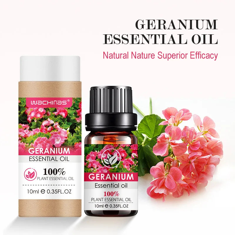 Geranium Essential Oils,100% Pure Nature for Aromatherapy, Diffuser, Humidifier, Massage, Relieve Anxiety & Stress With Tool Peaceful Pleasures Health and Wellness