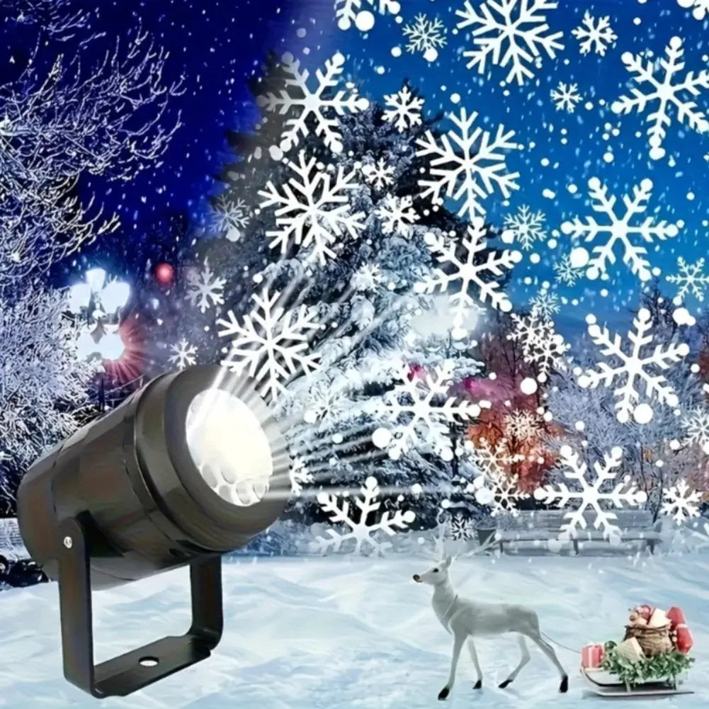 USB Powered Christmas Snowflake Projector Fairy Lamp with Holiday Patterns Rotating Spotlight for Home Decor Halloween Xmas Gift Peaceful Pleasures Health and Wellness Snowflake