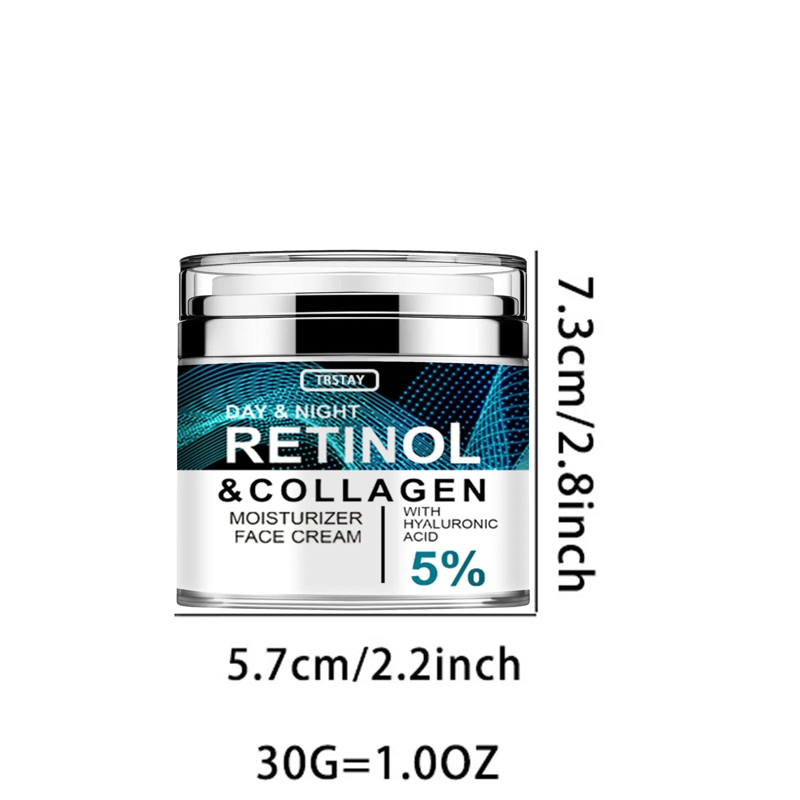 Collagen Retinol Hyaluronic Acid Cream, Retinol and Collagen Face Cream, Anti Againg Collagen Retinol Hyaluronic Acid Cream Peaceful Pleasures Health and Wellness 30G