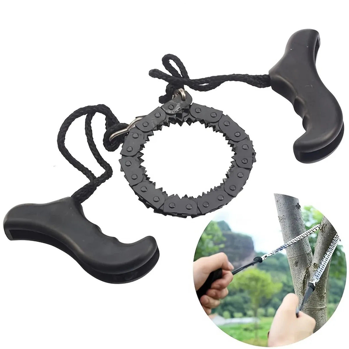 Outdoor Convenient Hand Zip, Saw Garden Logging Wire Saw, Camping EDC Survival Chain Saw Peaceful Pleasures Health and Wellness