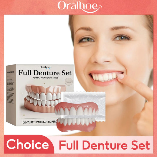Silicone Snap-On Veneers Dentures | Cosmetic Smile Whitening Kit Cosmetic Dental Veneers Oasis Select