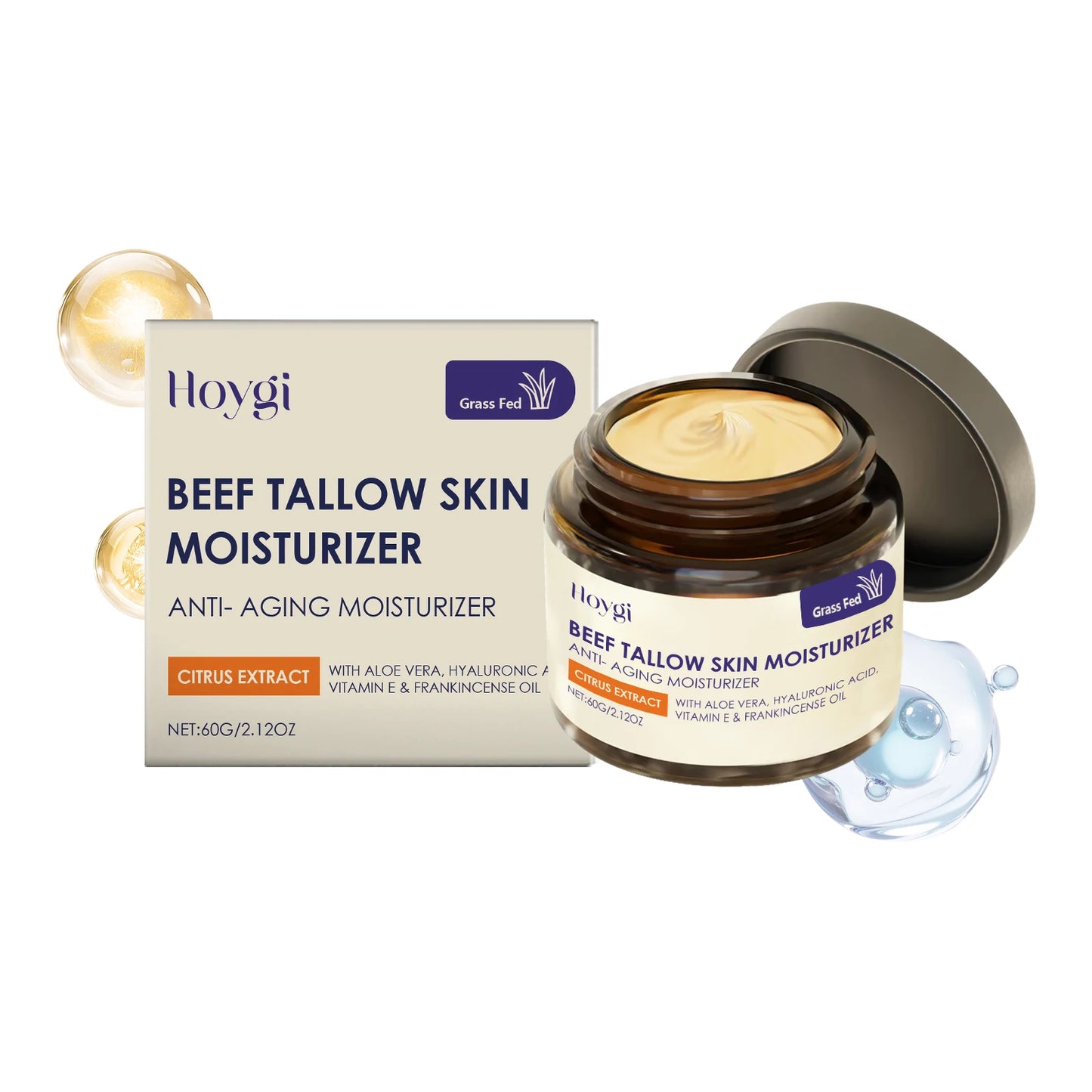 Beef Tallow & Honey Face Cream – Deep Moisturizer 60g