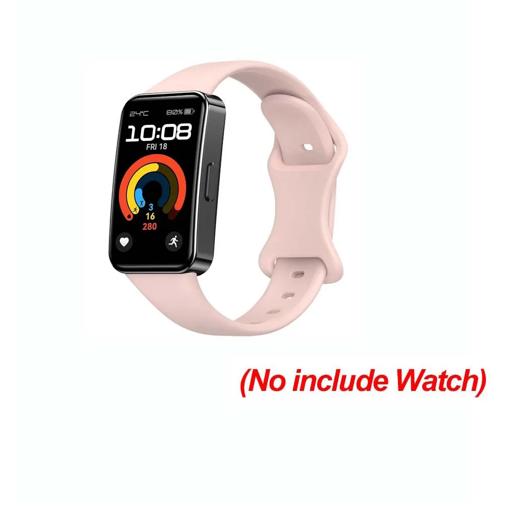 Silicone Sport Strap Replacement for Huawei Band 8 & 9 Peaceful Pleasures Health and Wellness Pink For Huawei Band 9