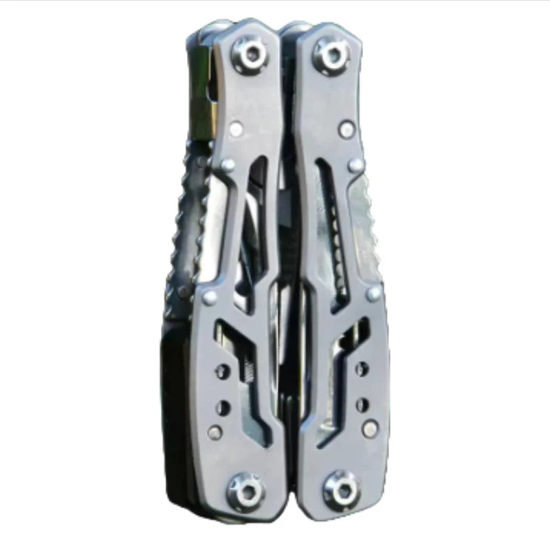 Stainless Steel Multifunctional Pliers Outdoor Small Knife Combination Folding Car Convenient Tool with Batch Head Knife Pliers Peaceful Pleasures Health and Wellness silver medium size