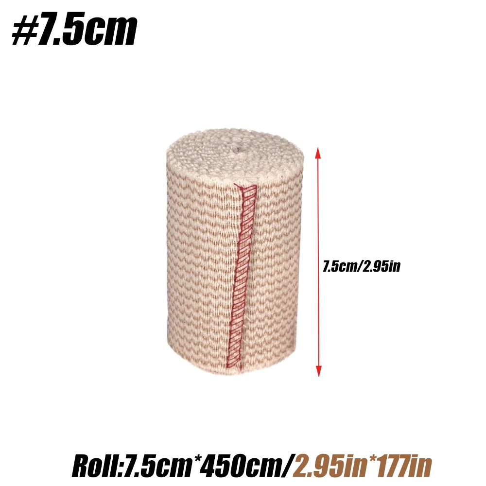 2 Roll Elastic Compression Bandage Wrap - Premium Quality with Self-Closure, Athletic Sport Support Tape Rolls for Ankle, Wrist Peaceful Pleasures Health and Wellness 7.5CM-2PCS