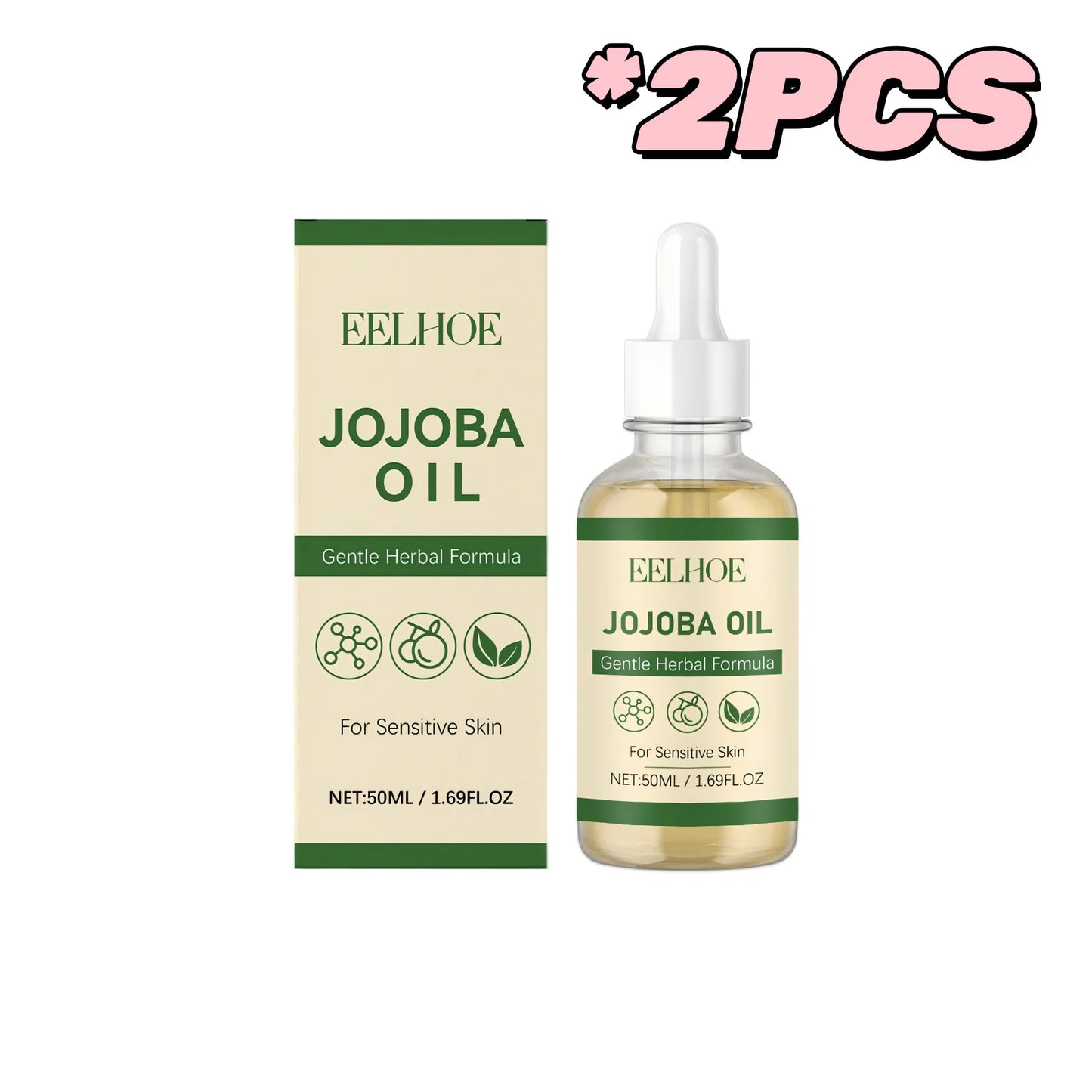 Organic Jojoba Oil Cold Pressed – Face, Hair & Body 50ml