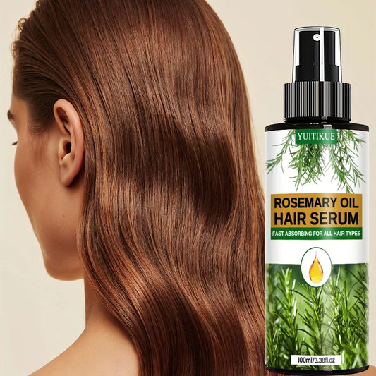 YUITIKUE Rosemary Oil Hair Serum Fast Absorbing Hair Care Spray for All Hair Types Scalp Treatment Hair Oil 100ml Peaceful Pleasures Health and Wellness