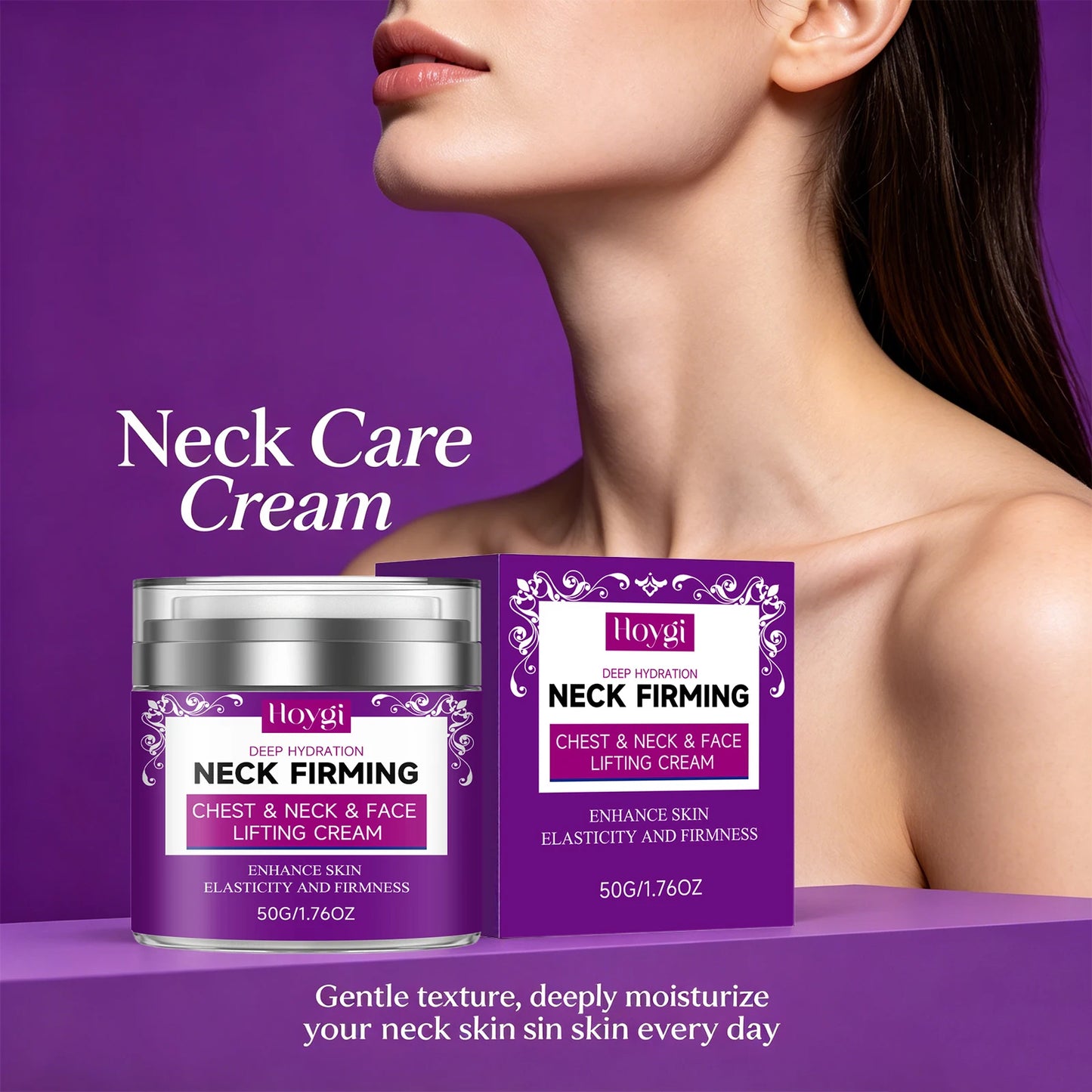 Neck Firming Cream for Chest & Neck & Face Lifting Tightening Fade Fine Lines Enhances Skin Elasticity Moisturizing Smooth Cream Peaceful Pleasures Health and Wellness