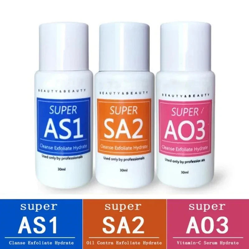 AS1 SA3 AO3 Hydrodermabrasion Serum Set – Deep Clean & Glow